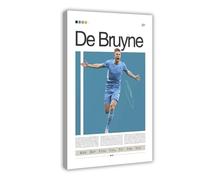 YACJZDD Kevin De Bruyne (6) Póster en lienzo para decoración de pared, pinturas para sala de estar, dormitorio, 50 x 75 cm