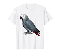 Yaco Mama Loro Silueta De Ave Gris Camiseta
