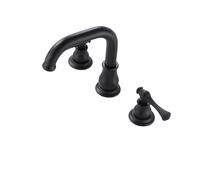 YACODLUL 2-Handle 8 Inch Widespread Bathroom Sink Faucet, 3 Hole Brass Vanity Faucet with Cold&Hot Water Supply Lines(A179-2)