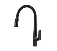 YACODLUL Grifo de Cocina con Filtro de Agua y Doble Boquilla, Grifo extraíble for Agua Potable Pura, Fregadero de Cocina.(Black Faucet,G9/16)