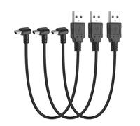 YACSEJAO 0,3 M 90 grados Mini USB Cable corto, 3 unidades en ángulo recto USB A 2.0 a Mini B Cable de carga de sincronización de datos para Dash Cam Driving Recorder, reproductor de MP3, cámara