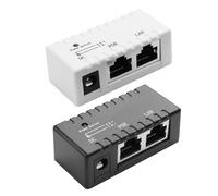 YACSEJAO 2 adaptadores PoE pasivos de un solo puerto 5V-48V CC 96W | Inyector/divisor/combinador PoE | Ethernet de 10/100 Mbps | Compacto para cámaras de seguridad/sistemas solares (B)