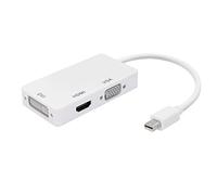 YACSEJAO 3-en-1 Mini DP a HDMI, DVI, VGA Adaptador 4K Mini Displayport 1.2 Convertidor, Thunderbolt y Thunderbolt 2 Puerto Compatible para MacBook, PC, Proyector, Surface Pro