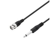 YACSEJAO BNC a 6.35 mm TS Adaptador Cable 2M / 6.6FT 1/4 "Enchufe mono a BNC BNC Cable de conector bidireccional para CCTV DVR Cámara Antena Radio y más