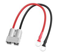 YACSEJAO Cable de carga para carretilla elevadora eléctrica, 10 AWG, 50 A, conector de puente rápido, terminal tipo O a Anderson SB-50