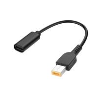 YACSEJAO Cable de carga USB C a Slim-Tip 100 W rectangular ThinkPad X1 11,0 x 4,5 mm a USB Tipo C Cable de carga PD soporte 20 V 5 A para portátil