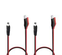 YACSEJAO DC Jack Macho a Cable de alimentación de Pinza de cocodrilo 50 CM / 19,7 Pulgadas 2,1 mm x 5,5 mm 12V DC Macho a Cable de alimentación de Pinza de cocodrilo (2 Piezas)