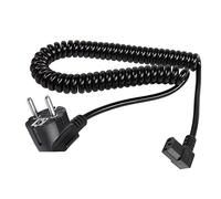 YACSEJAO EU 3 Prong AC Cable de alimentación IEC C13 hembra a enchufe europeo CEE 7/7, cable de bobina de 1,5 m, cable de 3 pines para PC, monitor, impresora, escáner, TV (derecha)