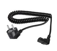 YACSEJAO EU 3 Prong AC Cable de alimentación IEC C13 hembra a enchufe europeo CEE 7/7, cable de bobina de 1,5 m, 3 pines para PC, monitor, impresora, escáner, TV (abajo)