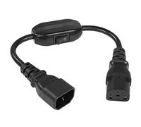 YACSEJAO IEC 320 C14 a C13 con interruptor ON/OFF Estilo PDU UPS Cable de alimentación 18AWG Cable de extensión de alimentación de ordenador