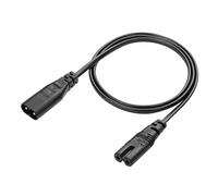 YACSEJAO IEC320 C8 a C7 cable de extensión de alimentación de la carrera 3FT IEC 60320 C8 enchufe a bus C7 enchufe a bus, cable principal para computadora, monitor, Smart TV y más