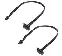 YACSEJAO Mini 4 pines a 15 pines SATA hembra cable adaptador de corriente para placa base ATX cable para discos duros HDD Blu-ray y CD (40 cm, 2 unidades)