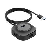 YACSEJAO Multi-Port USB Extender Splitter mit Kabel,4 Port USB 3.0 Hub für Maus,Tastatur,U Disk, Laptop,PC (1m/3,28ft)