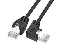 YACSEJAO RJ45 90 grados Cable Ethernet Cat6 RJ45 macho a cables de conexión de red en ángulo recto Elija entre múltiples longitudes angulares (izquierda, 2 M/6,6 FT)