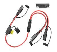 YACSEJAO SAE Spliiter Cable de Extensión 16AWG 2FT/60CM 1 a 2 SAE Conector Adaptador Cargador de Energía con 20A Fusible de Protección y SAE Conector de Polaridad Inversa