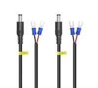 Yacsejao U - Tipo 2pack 18awg DC 5.5 x 2.1 macho a 2 x 4 mm U - Tipo Terminal Cable Test Conector de alimentación (1 m) DC Alimentación Cable de cola (0,5 m)