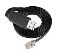 YACSEJAO USB Cable de Consola 1.8M USB 2.0 a RJ45 Macho Serial Cable Plano Compatible con Router/Switch de Cisco, Mac OS, Windows, Linux System