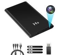 Yadayuki Mini Cámara Espía, HD 1080P Camara Vigilancia Interior,5000mAh Power Bank Espía Cámara Oculta con Visión Nocturna y Grabación en Bucle Micro Camara, Incluye 3 en 1 Cable USB