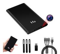 Yadayuki MiniCamera HD 1080P, Micro Cámara Espia Oculta 5000mAh con Cable USB 3-en-1, Camaras de Vigilancia sin Cables Camufladas Sensor de Gravedad y Visión Nocturna para Interior/Exterior