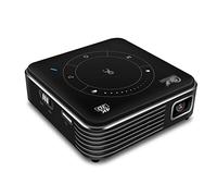 YADECL Mini Proyector 4K DLP Android 9.0 Soporte Mini Video Beamer Teléfono Móvil con Batería (Color: Argento)