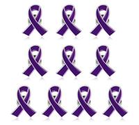 Yadiana 10 alfileres de cinta morada para concientización sobre la violencia doméstica y alzheimer, epilepsia, lupus páncreas, productos de concienciación sobre el cáncer de páncreas, cinta esmaltada
