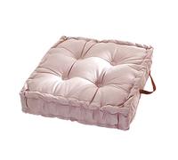 Yadlan CojíN De Suelo Grande, CojíN De Suelo Tatami Extra Gruesa 10cm, Cuadrado CojíN De Suelo Arabe, Terciopelo HolandéScojíN De Suelo Exterior, para Camas, Piso, Sofá, BalcóN, Patio Rosado