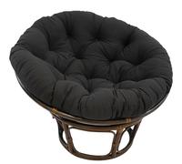 Yadlan Redonda De Silla Colgante, CojíN De Silla De Columpio Al Aire Libre, For Double Padded Seat Cushion For Rattan Swwing Wicker Egg Chair Hammock Pad Mat Black 100cm