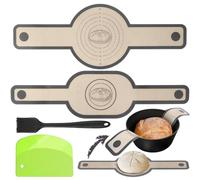 YADOBIG 2 Piezas Alfombrilla de Horno de Silicona, Alfombrilla de Horno Reutilizable con Mango Largo