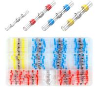 YADOBIG 200 Piezas Terminales Eléctricos Termorretráctiles - Conectores Impermeables de Diseño Moderno y Fácil Instalación para Automóviles y Barcos