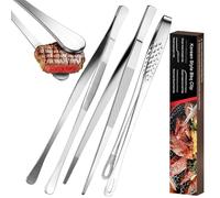 YADOBIG 3 Pinzas de Cocina, Pinza Cocina 30cm*2 y 28cm, Pinzas de Acero Inoxidable, para Presentación de Platos, Barbacoa