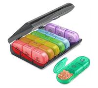 YADOBIG Pastillero Semanal, Organizador Pastillas 7 Dias, Pastillero Diario Grande para Viaje, Pastilleros Semanales para Vitaminas