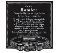 YADOCA Pulsera Hombre Regalos para Hombres Pulsera de Cuero Regalo Marido San Valentin Navidad Aniversario para él Aniversario de Bodas para Hombres