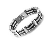 YADOCA Pulsera para Hombre Pulseras de Acero Inoxidable para Hombres Pulsera para niños 19 cm/21 cm Regalo de joyería para Hombres para Papá Hijo Hermano Esposo