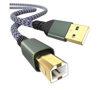 Yaekea Cable de impresora USB A a USB 2.0 B diseñado para HP, Epson, Canon, Brother, Dell, Lexmark, Xerox, Samsung Oki, cable USB Midi para escáner, teclado midi, piano digital, DAC, cable USB