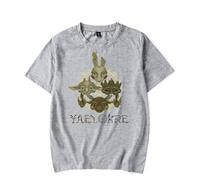 Yaelokre Merch The Lark Prólogo Camiseta de manga corta para hombre y mujer, ropa de verano unisex, gris, 4XL