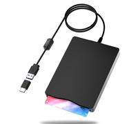 Yaeonku Lector de disquetes, unidad de disquete externa, lector de disquetes USB de 3.5 pulgadas y tipo C, portátil, FDD de 1.44 MB para PC, portátil y escritorio, compatible con Windows 2000/XP/Vista