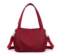 Yaepoip Body Light and Versatile Casual Bag - Nylon Waterproof Shoulder Cross body Bag with Multi-Pockets (Red)