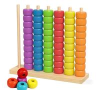 Yaepoip Color Matching Stacking Puzzle Game, Fast Pattern Challenge Ring Stack Puzzle for 2 Players, Competitive Tabletop Brain Teaser for Family (L)