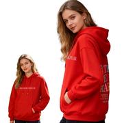 Yaepoip Faith Over Fear Hoodie - Christian Sweatshirt for Women, Oversized Jesus Hoodie (Red,5XL)