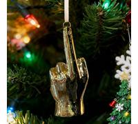 Yaepoip Middle Finger Ornament - Middle Finger Christmas Ornament, Funny Hand Gesture Holiday Home Decor White Elephant Gifts for Adults (One)