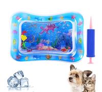 Yaepoip Pet Water Bed, Pet WaterBed for Dogs, Cat WaterBed Play Mat, CatWater Bed Toy with Fish, Thickened SensoryWater Playmat for Cats, Self Cooling Pad Playmat forPet (#6)