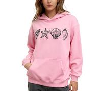 Yaepoip Seashell Hoodie - Cute Hoodies For Teen Girls Women Y2k Seashell Graphic Oversized Sweatshirt (Pink,XL)