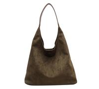 Yaepoip Suede Tote Bag for Women, Suede Slouchy Shoulder Bag Crossbody Hobo Bags for Office Travel College Work (Green)