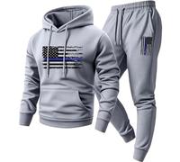 Yaepoip Sweatsuits For Men 2 Piece Hoodies And Joggers Set Casual Be Pretty Good Sweatshirt Track Suit Mens (gray,L)