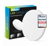 Yafido LED Lámpara de Techo Moderna 48W Plafón Led Redonda Ultra Delgado Downlight Blanco Frío 6500K 4320LM adecuada para Cocina Balcón Dormitorio Corredor Sala de Estar Ø30cm No-Regulable