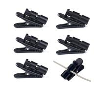 YAFIYGI Paquete de 5 clips de auriculares con 2 tamaños para auriculares, clips de auriculares para ropa, abrazadera de auriculares para camisa, clip de auriculares para teléfono celular, walkie