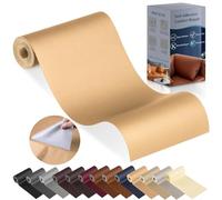 YAFLC Cuero Adhesivo Parche Amarillo cálido, 10x160cm, Reparación de Cuero, Parche Adhesivo Polipiel para Sofá, Asiento de Coche, Muebles, Chaquetas