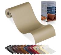 YAFLC Parche de Cuero Adhesivo Beige Medio, 10x160cm, para Reparación de Sofá, Asiento de Coche, Muebles y Chaquetas - Polipiel Adhesiva