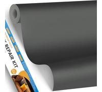 YAFLC Parche de Cuero Adhesivo Gris Oscuro, 40x80cm, para Reparación de Sofá, Asiento de Coche, Muebles y Chaquetas - Polipiel Adhesiva