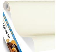 YAFLC Piel sintética autoadhesiva color blanco leche, 40 x 80 cm, parche de piel sintética, juego de reparación para sofá, sofá, asiento de coche, muebles, reparación de cuero, chaquetas y renovación